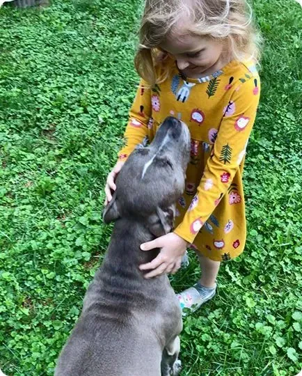 Little girl with Dog